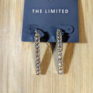 NEW The Limted CZ Gold Bar Earrings. $24.95 Orginal Price